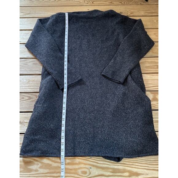 Eileen Fisher Open Front Cardigan Sweater Size Large Italian Yarn Wool Blend - Picture 6 of 8